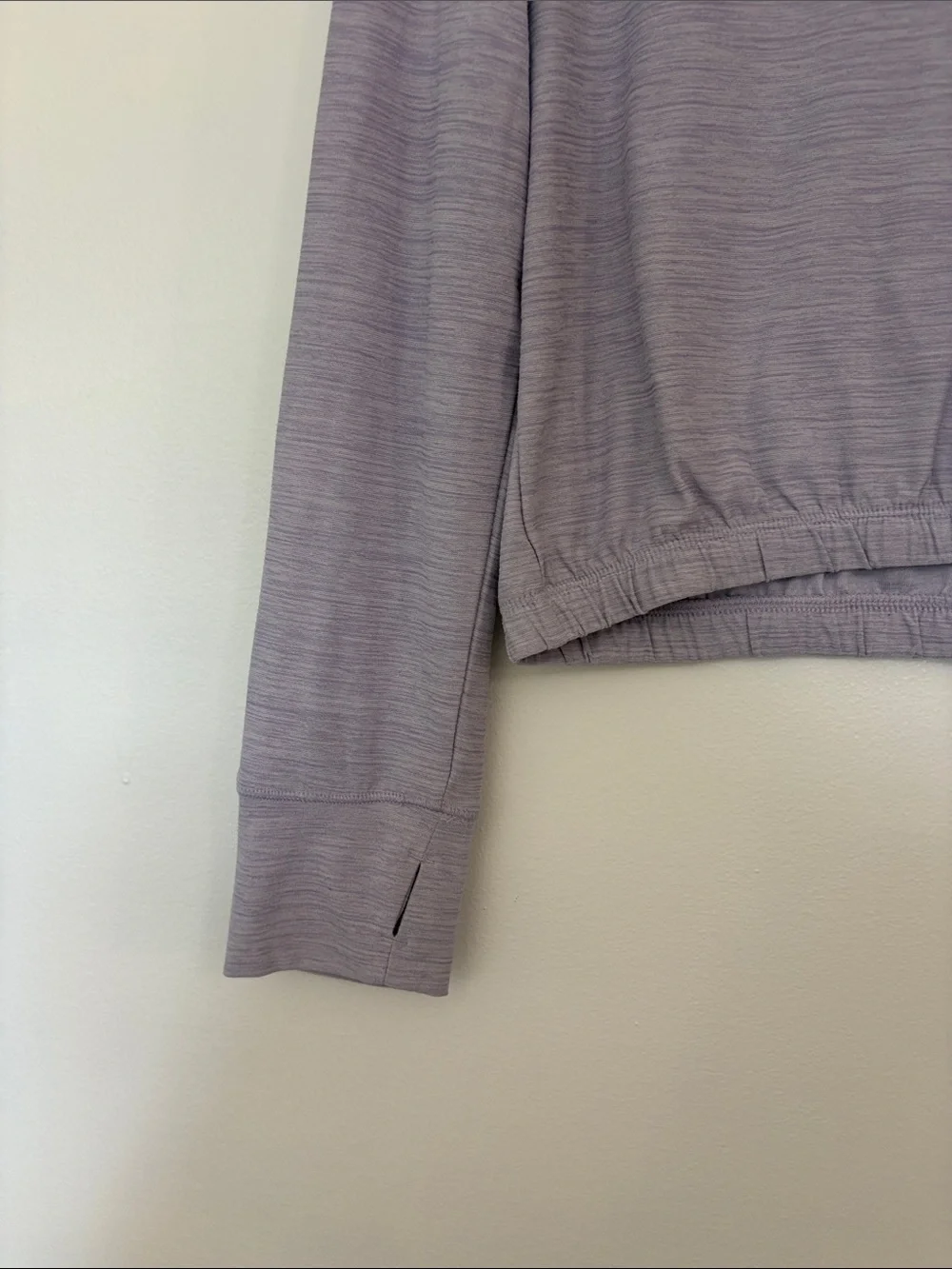 Old Navy Cropped Long-Sleeve Top in Light Lavender